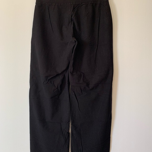 Eileen Fisher Washable Crepe Viscose StraightPants Black Petite PS - Picture 2 of 3